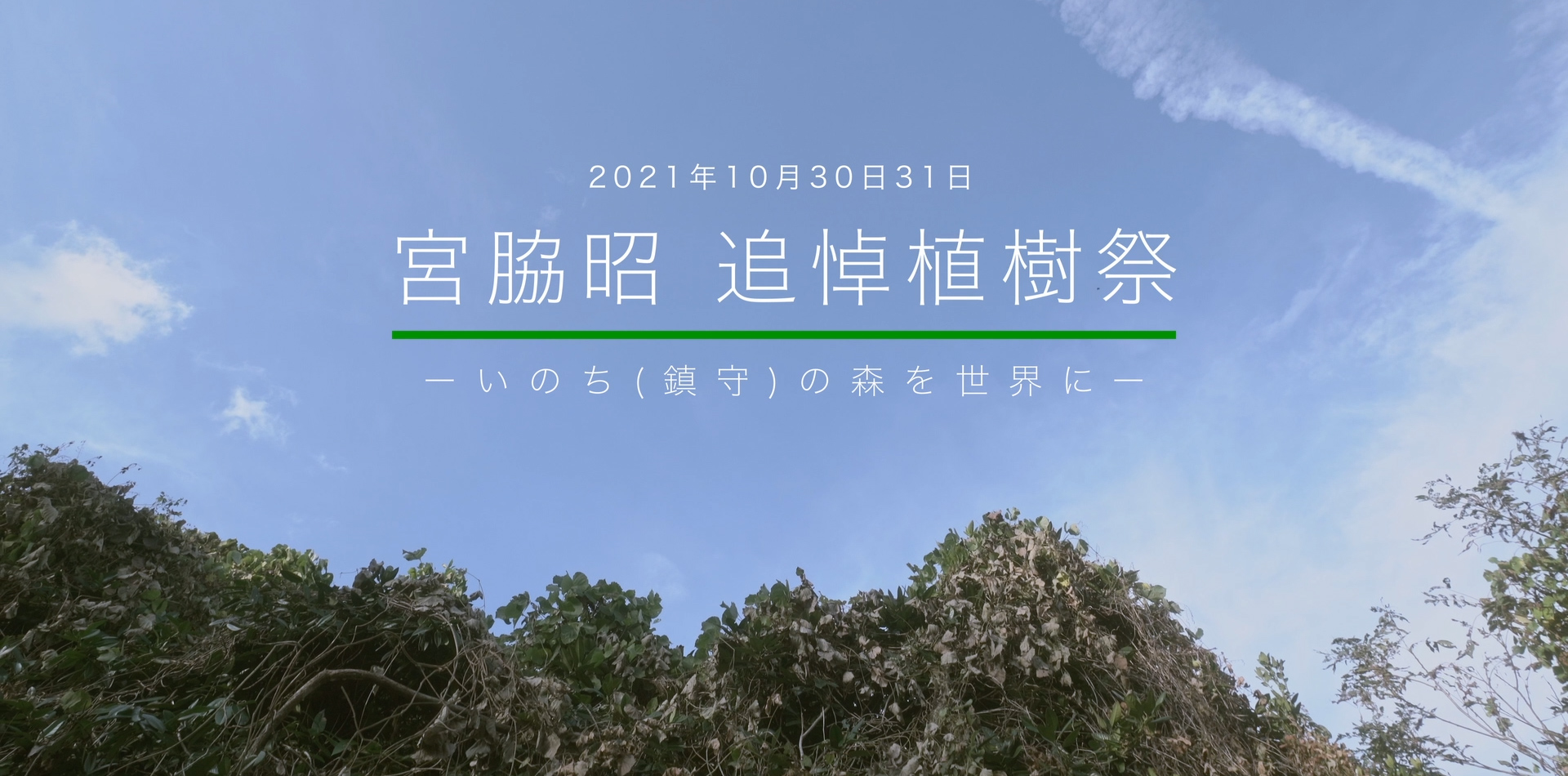 2021年10月宮脇昭追悼植樹祭-動画